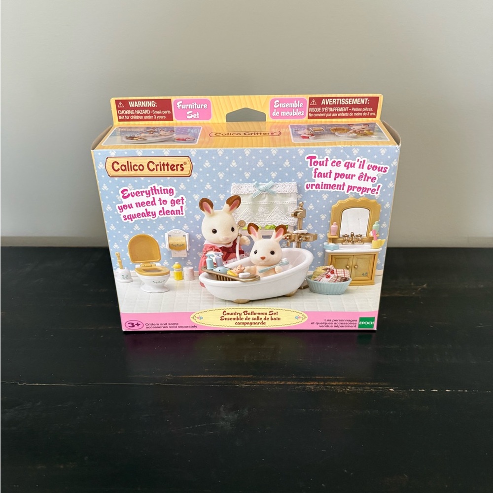 Country Bathroom Playset - White & Cream